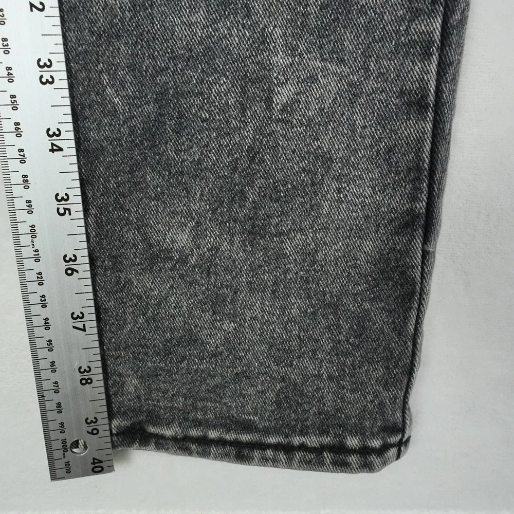 True Religion Rocco Stacked Skinny Jean 33x40 Tall Gray Moto Zip Grunge Punk Y2K